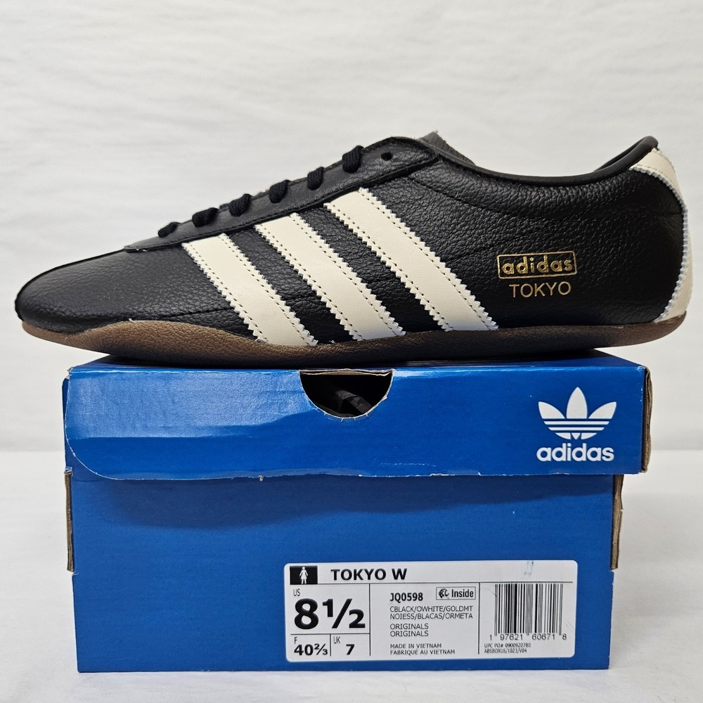 Adidas Tokyo W Lifestyle Sneakers JQ0598 Black White Gum Sole Women's Size 8.5